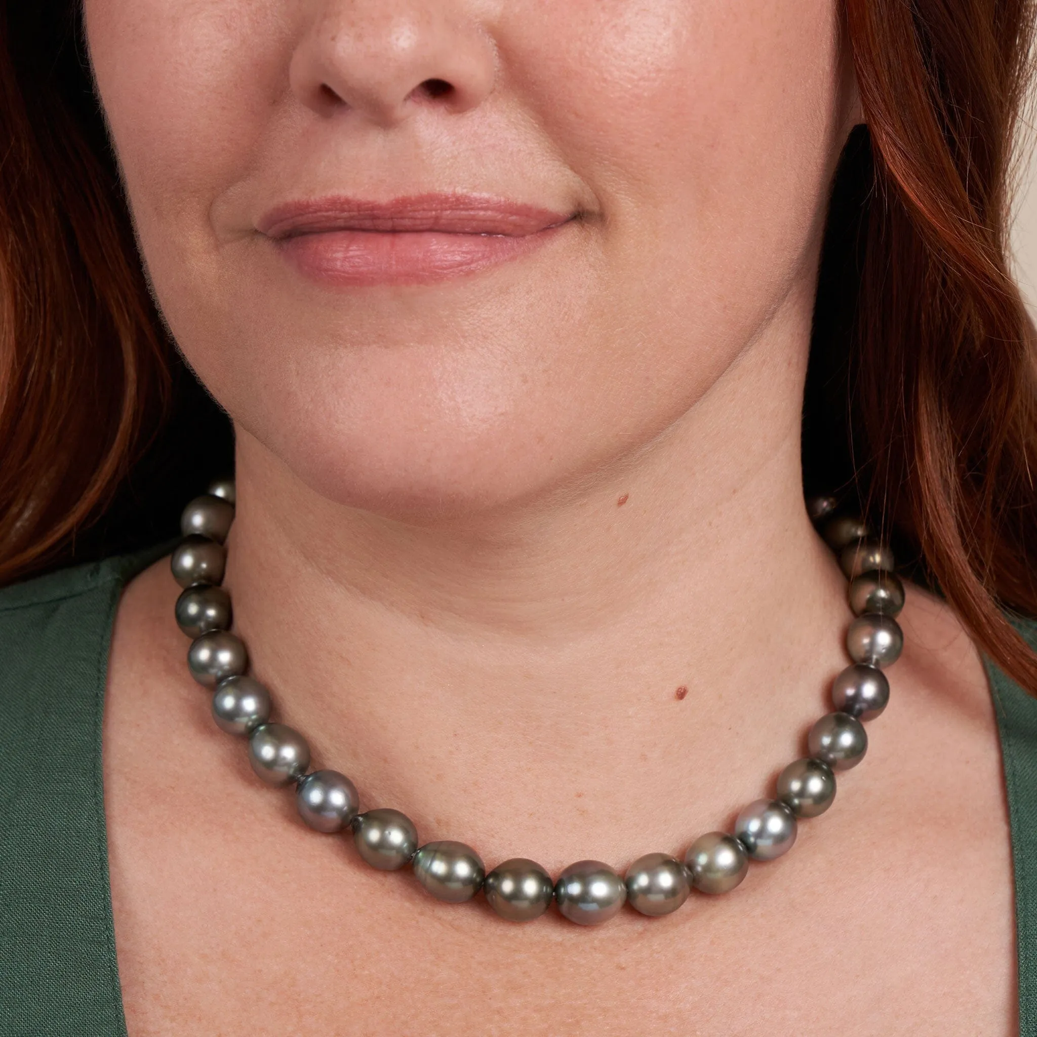 10.9-12.3 mm AA /AAA Tahitian Drop Pearl Necklace