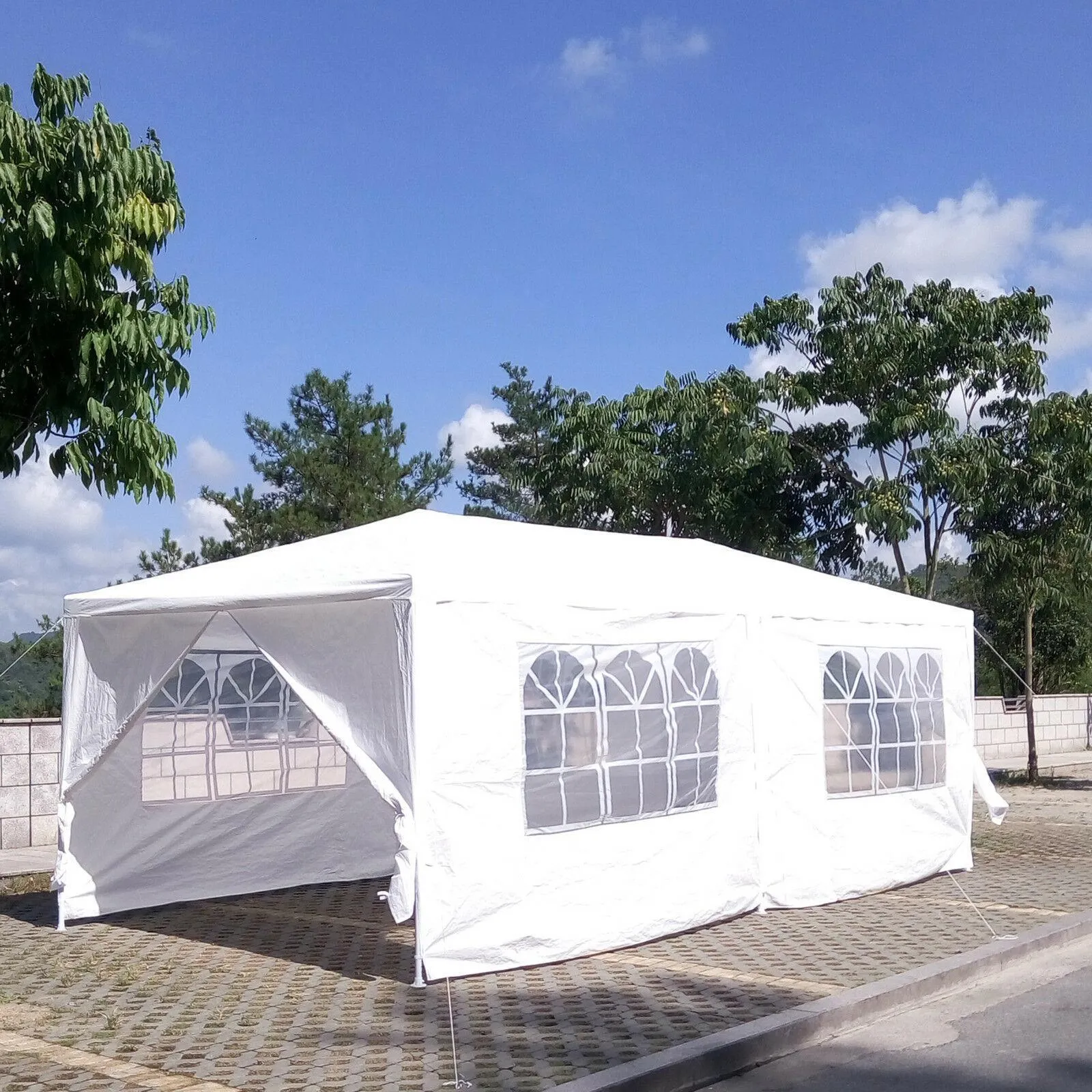 10x20' Wedding Party Canopy Tent Outdoor Gazebo with 6 Removable  Sidewalls