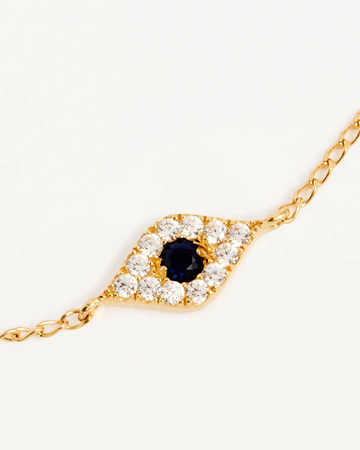 14k Solid Gold Evil Eye Bracelet