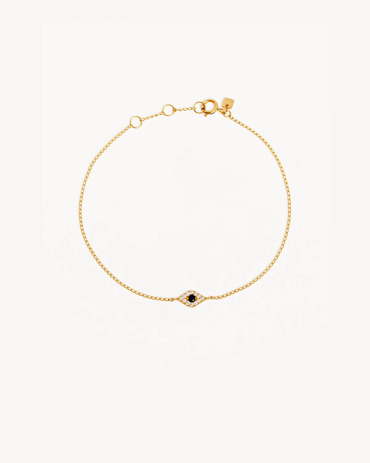 14k Solid Gold Evil Eye Bracelet