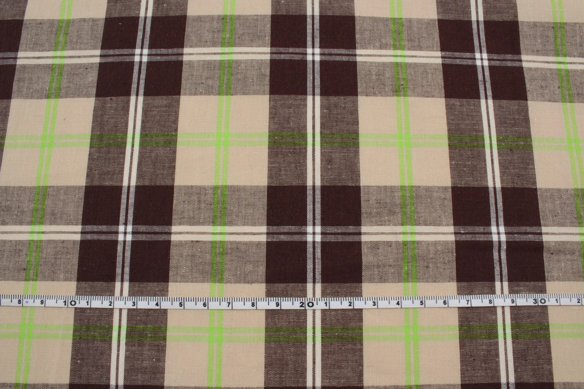 5 Mts Roll - Cotton Linen Tartan Checks for Summer  - OFFER: 9,50€/MT