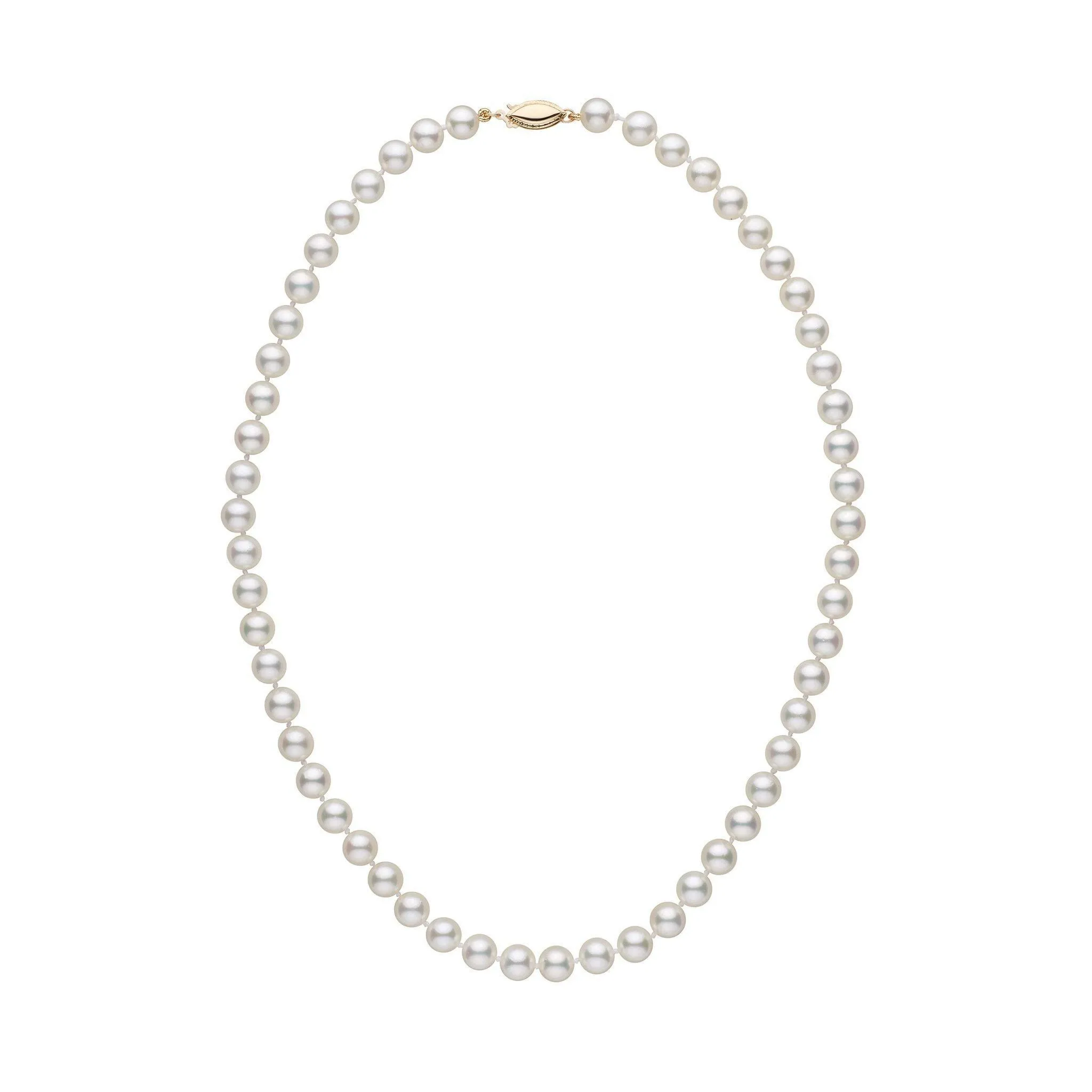 6.0-6.5 mm 16 Inch White Akoya AA  Pearl Necklace