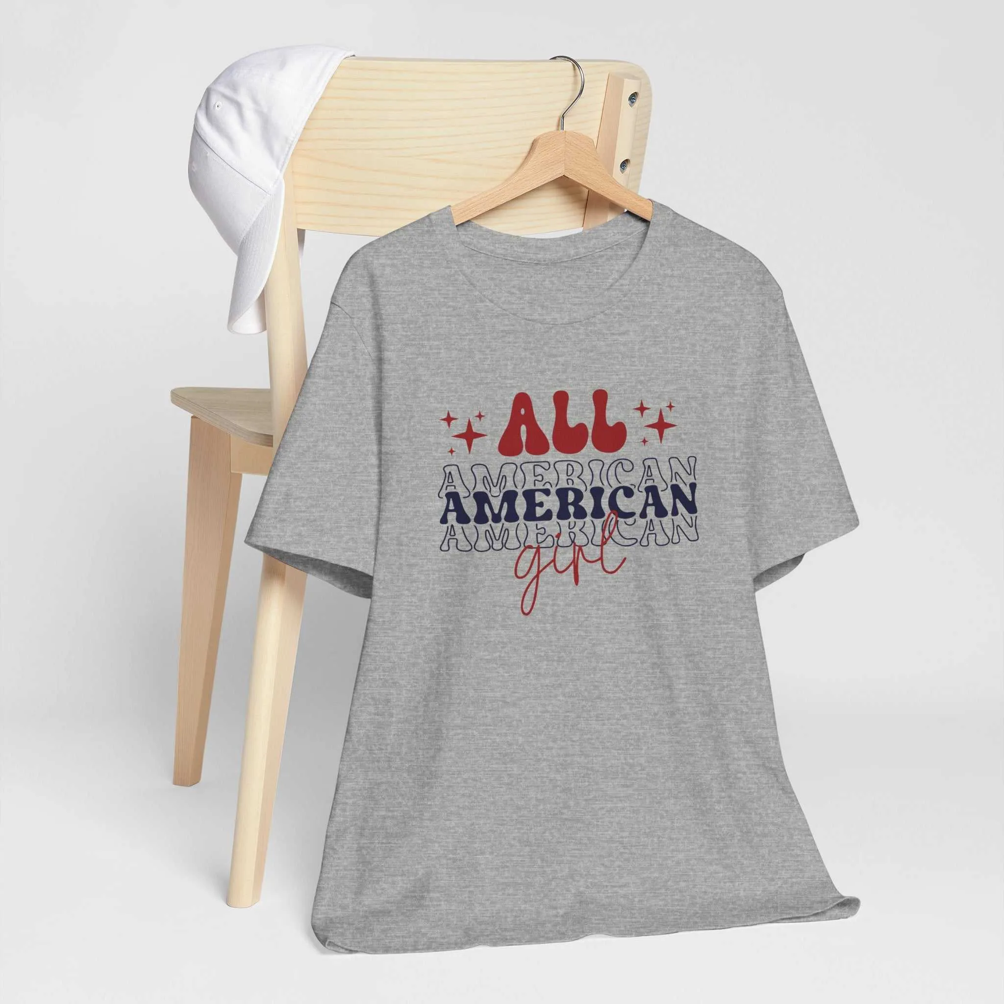 All American Girl America Birthday Independence Day T-Shirt