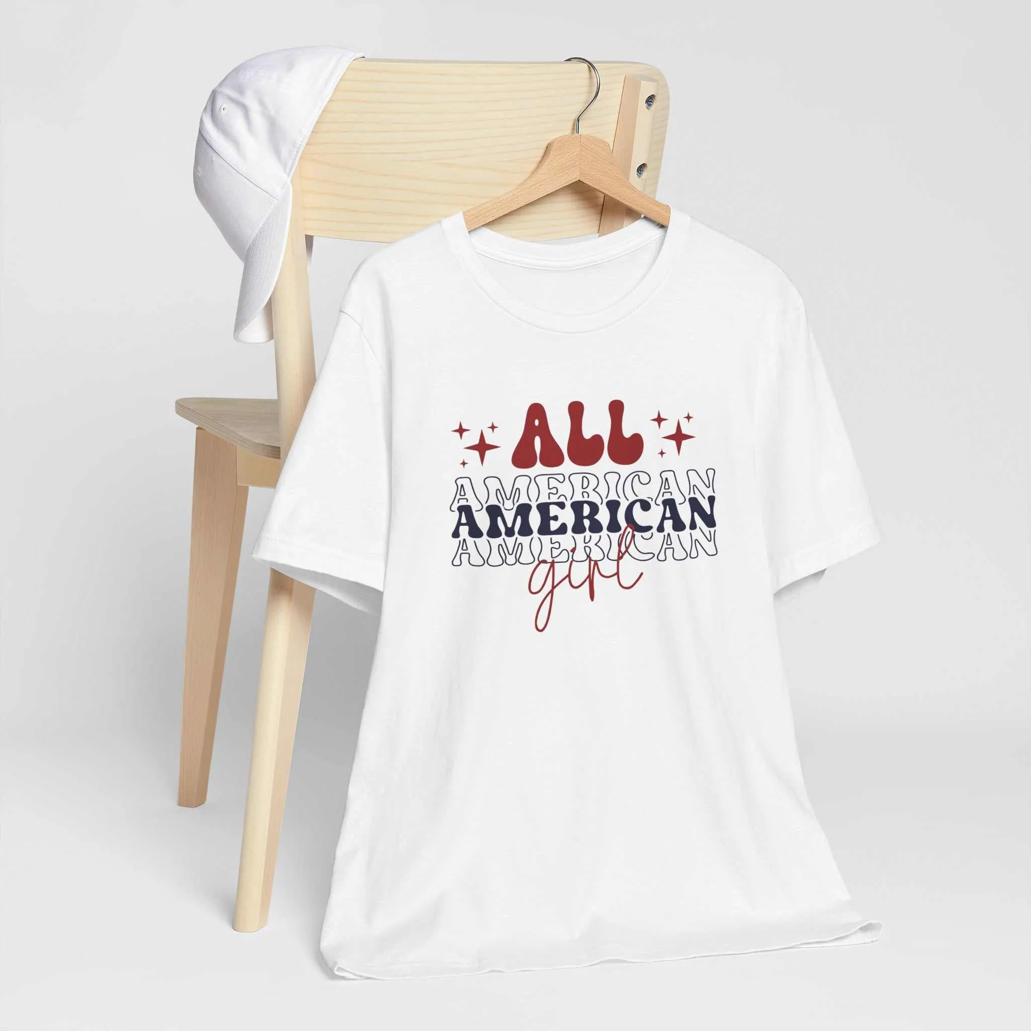 All American Girl America Birthday Independence Day T-Shirt