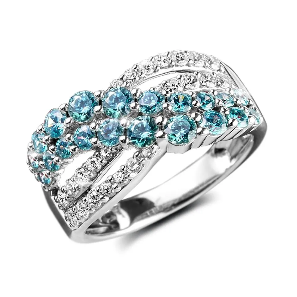 Aqua Cascade Ring