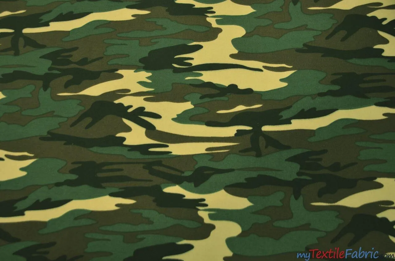 Army Camouflage Neoprene Knit | Knit Super Techno Fabric | 58/60" Wide | 2 mm Thickness | Neoprene Scuba |