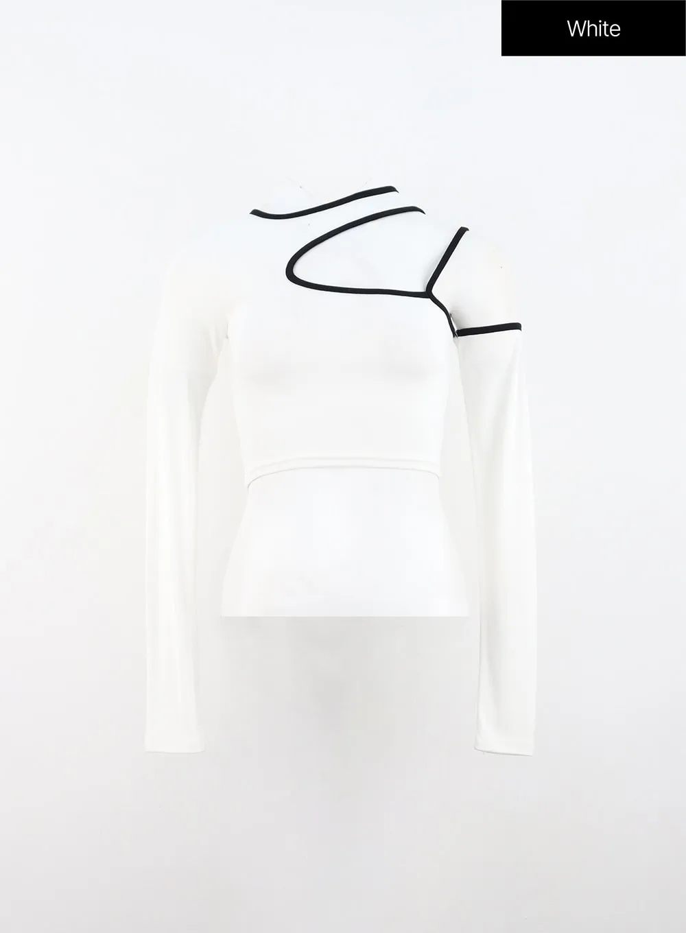 Asymmetrical Cut-Out Crop Tee IN310