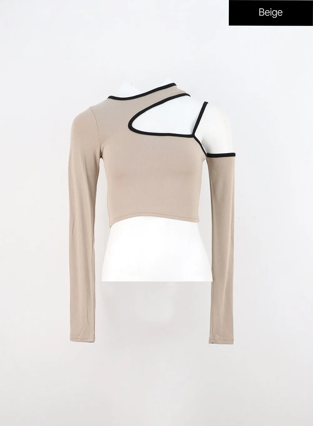 Asymmetrical Cut-Out Crop Tee IN310