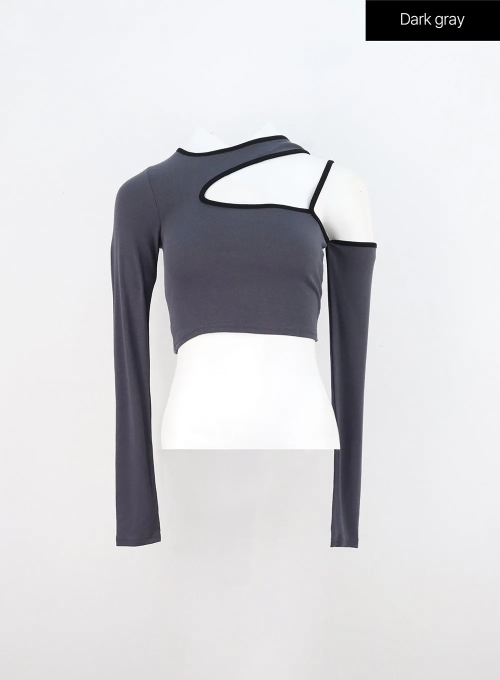 Asymmetrical Cut-Out Crop Tee IN310