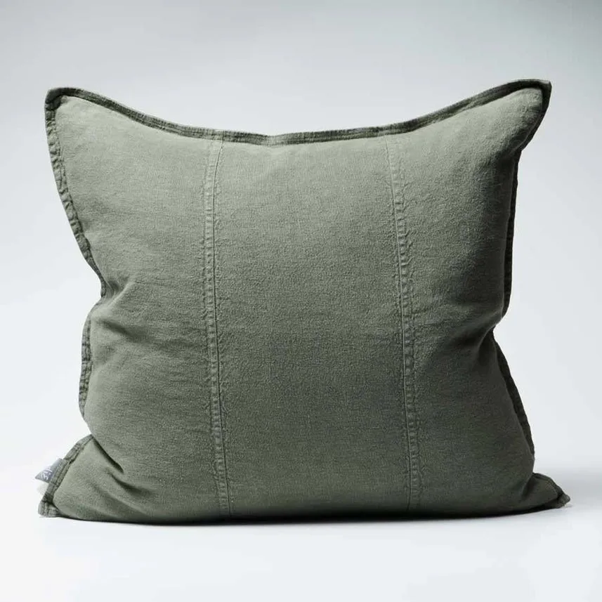 BB - Liam Olive Green Linen Pillow