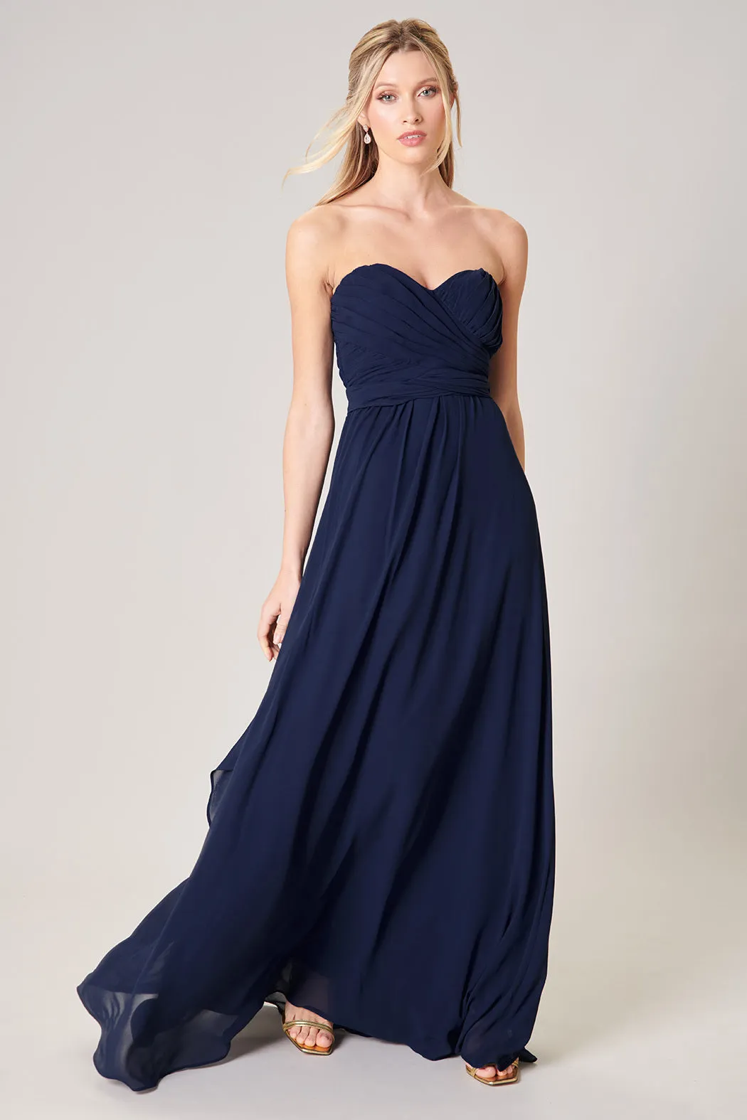 Beloved Ruched Sweetheart Convertible Dress