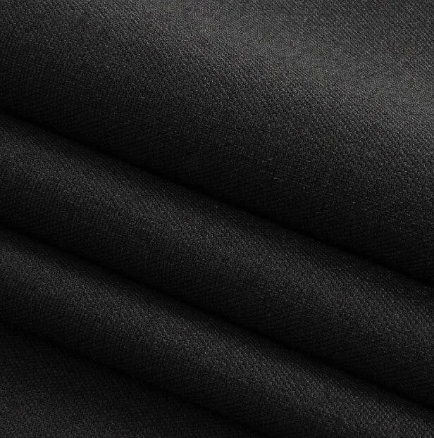 Black Polyester Suiting Fabric | 58" Wide | Black Woven Polyester Suiting Fabric |