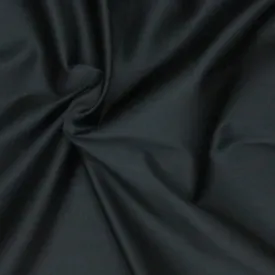 Black Solid Satin Stretch