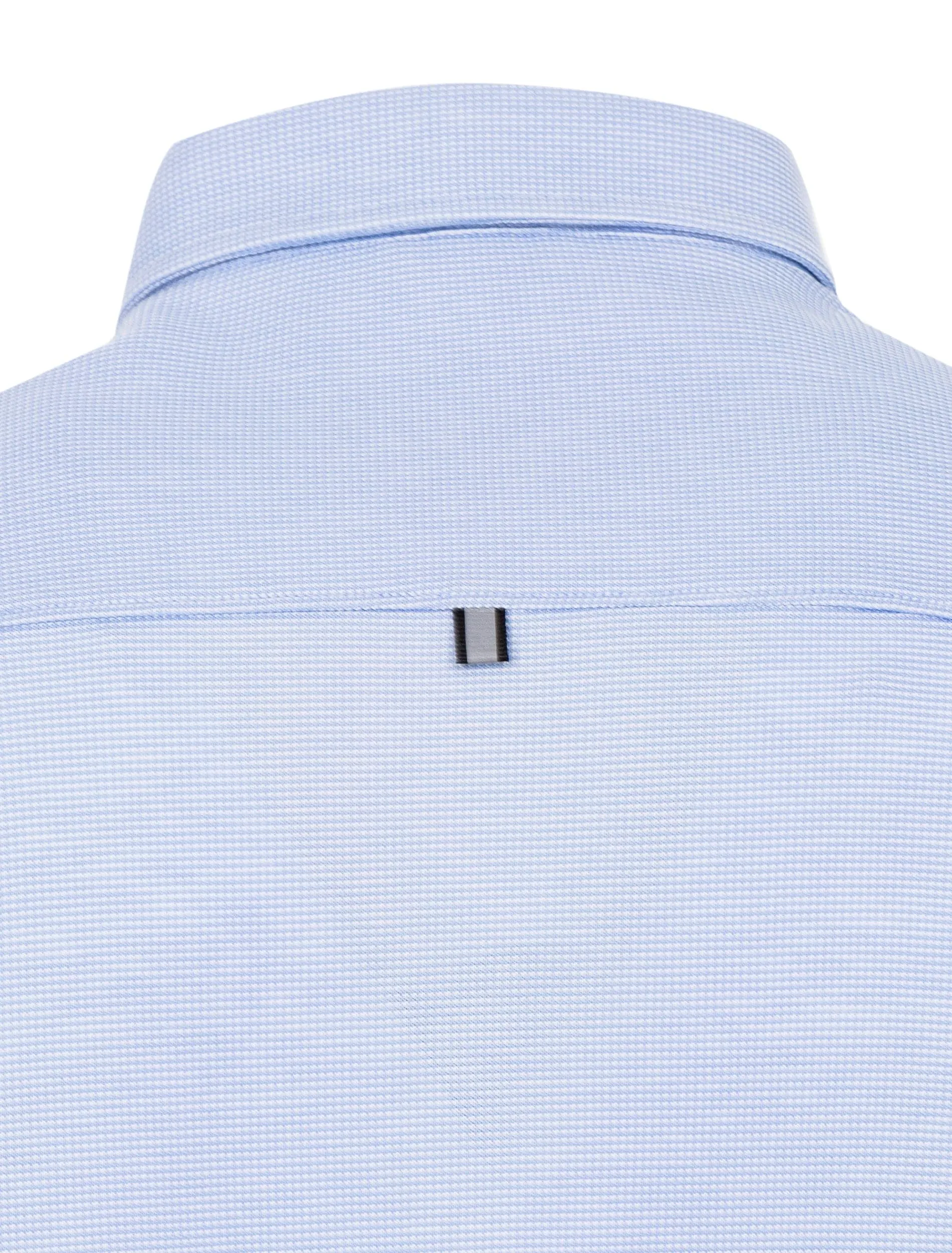 Blue Textured Knit Performance Long Sleeve Shirt