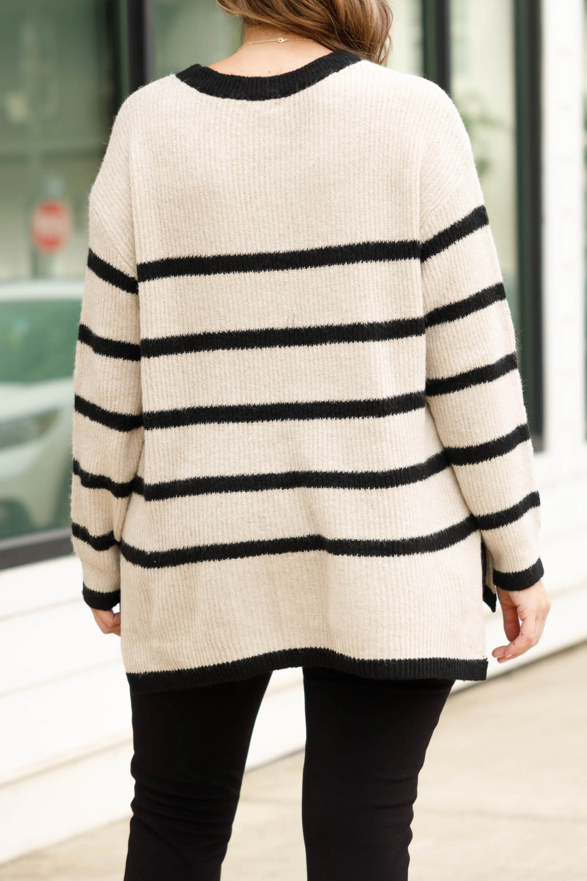 Breath Of Life Sweater, Oatmeal-Black