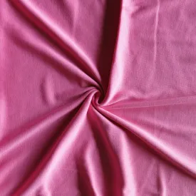 Bubblegum Cotton Poly Rib Knit Fabric