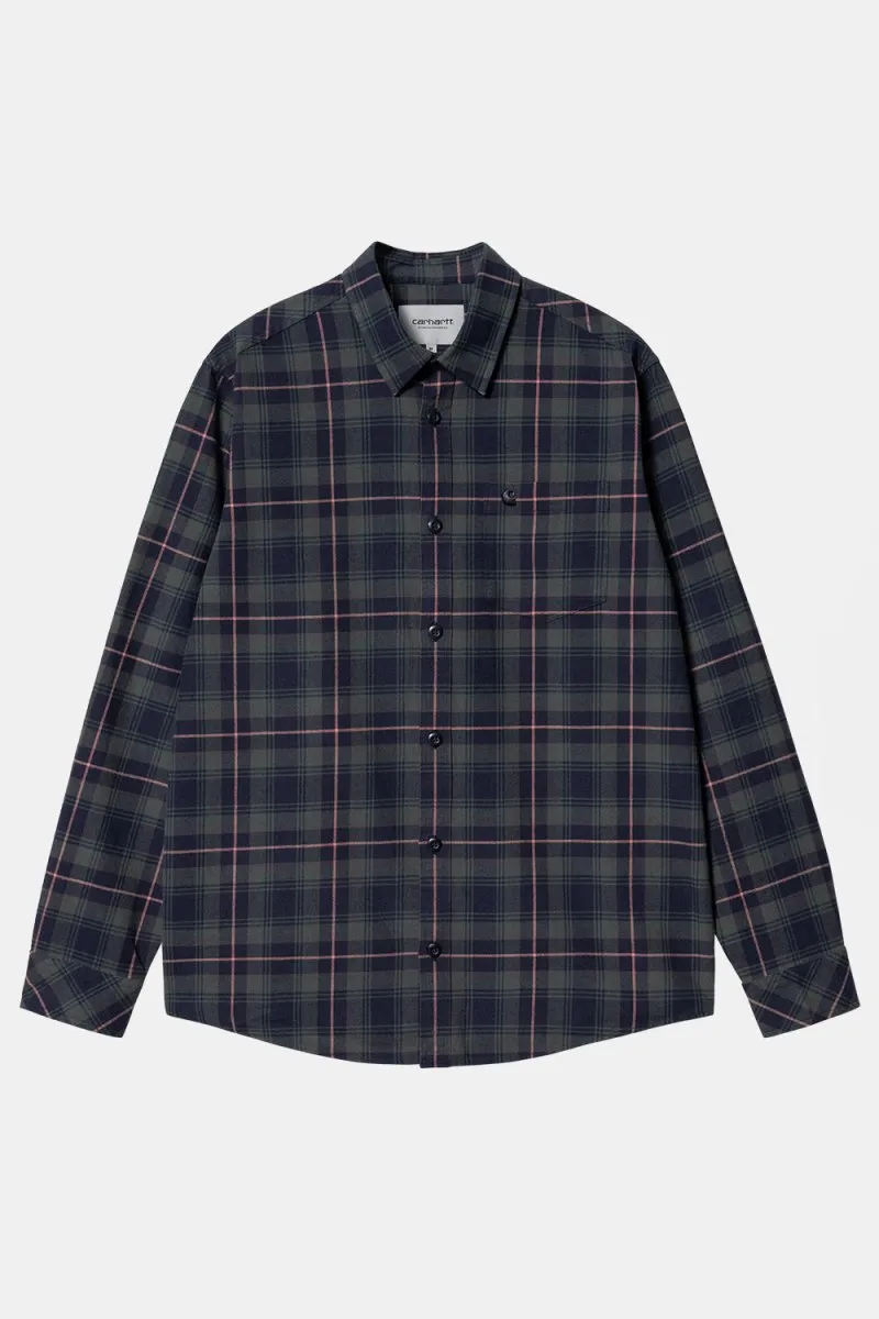 Carhartt WIP L/S Lermond Shirt (Juniper / Dark Navy)