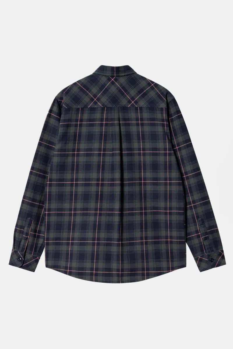 Carhartt WIP L/S Lermond Shirt (Juniper / Dark Navy)