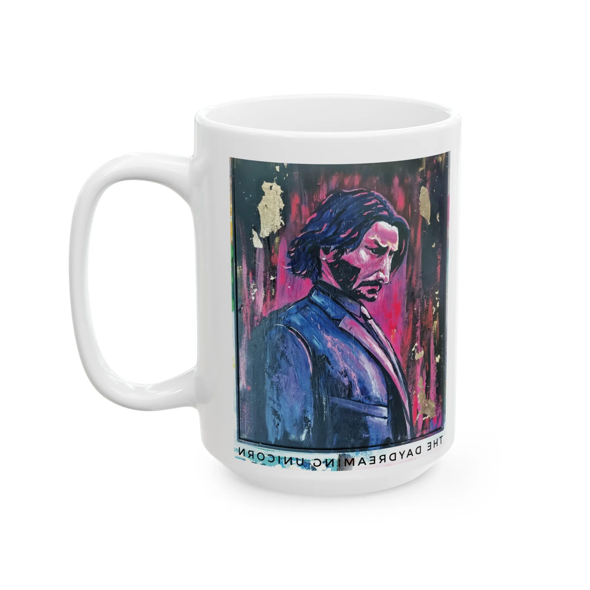 Ceramic Mug, (11oz, 15oz) Artwork John Wick