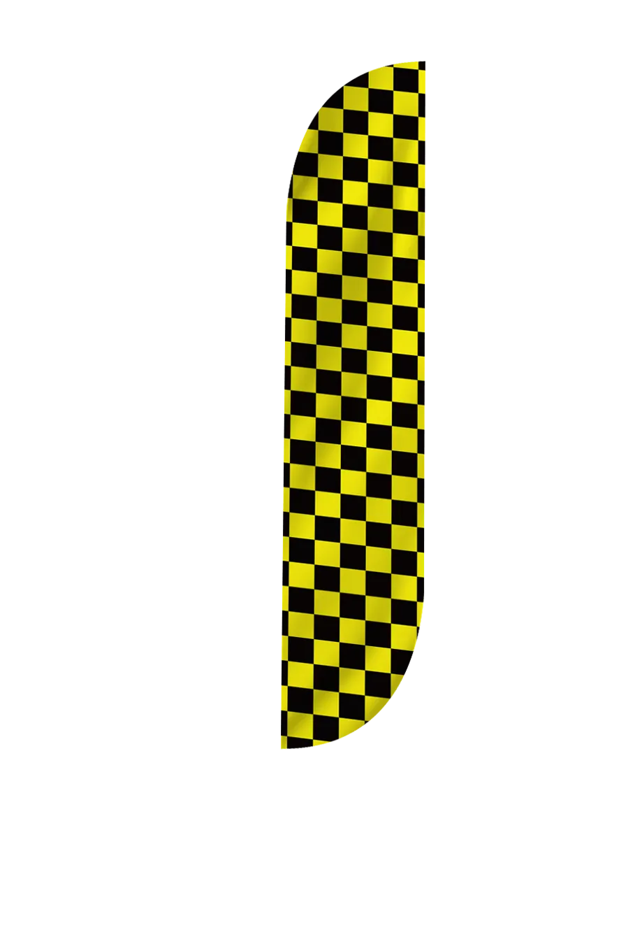 Checkered Color Feather Flag