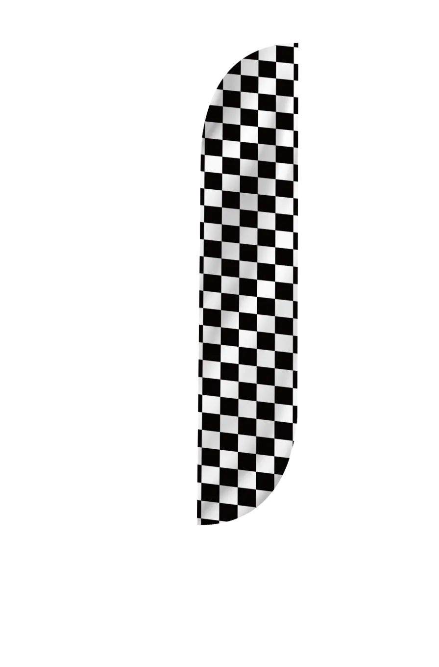 Checkered Color Feather Flag