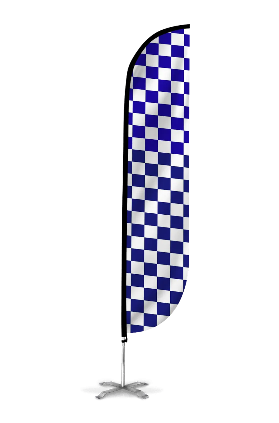 Checkered Color Feather Flag