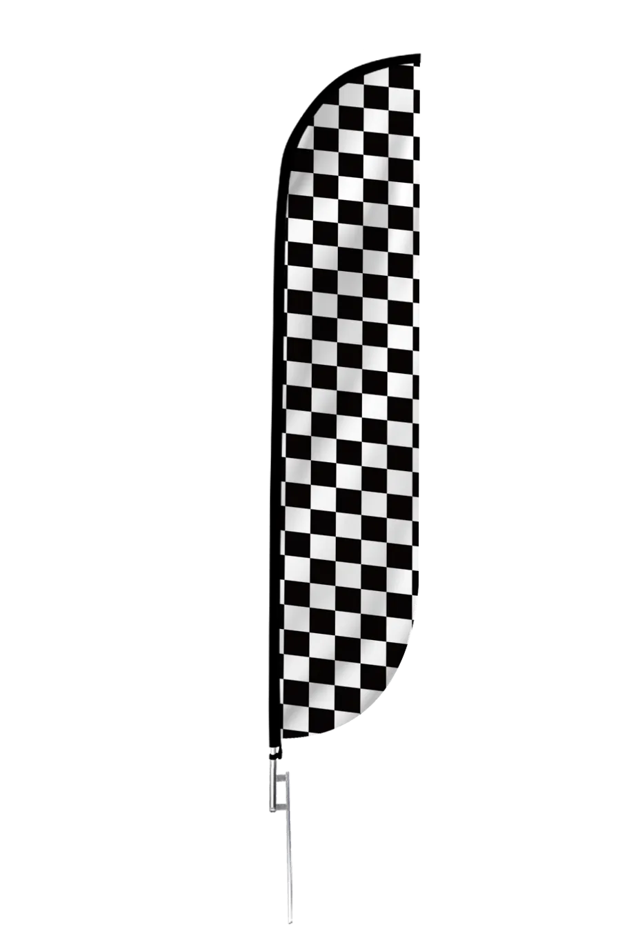 Checkered Color Feather Flag