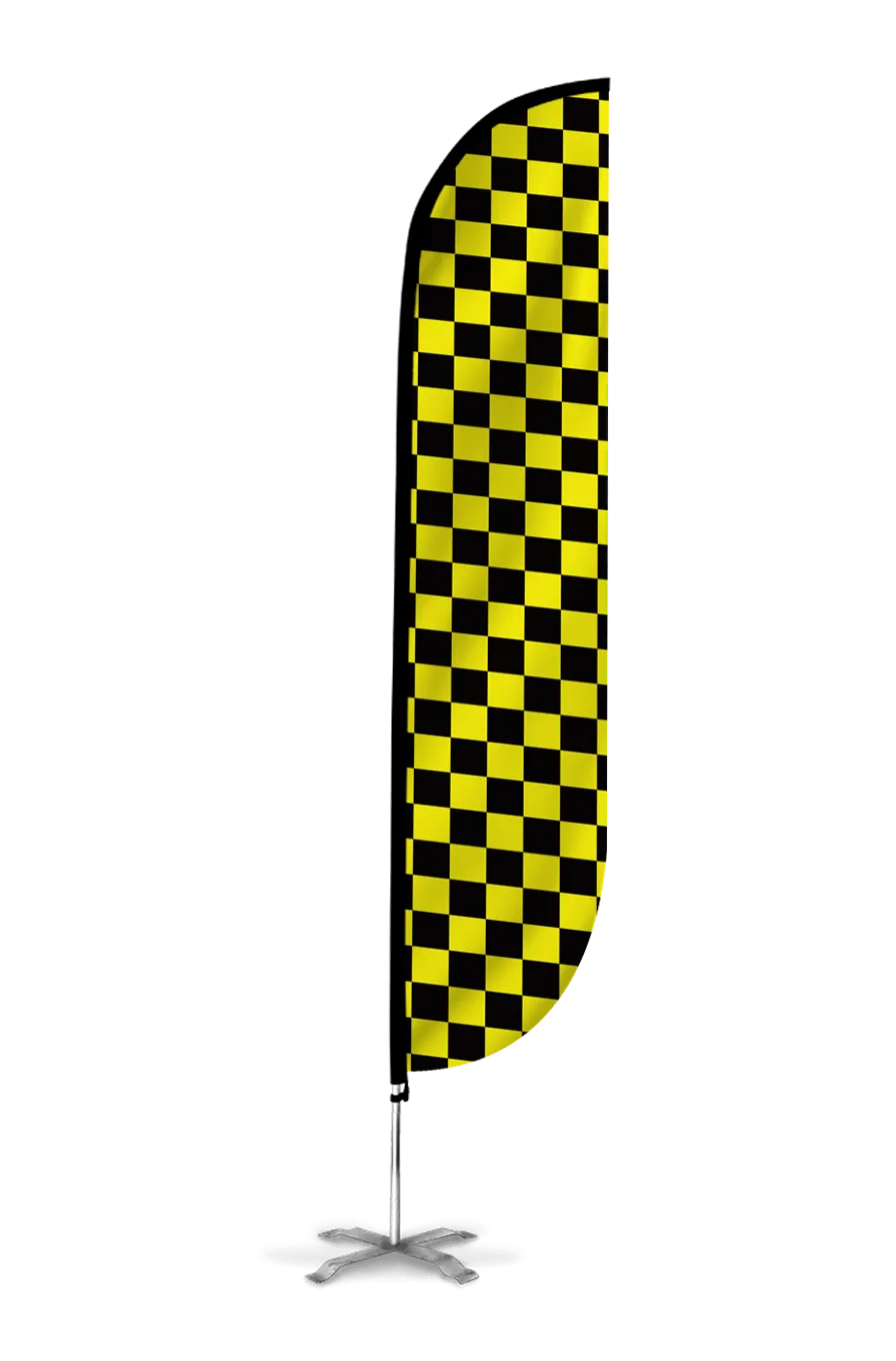 Checkered Color Feather Flag