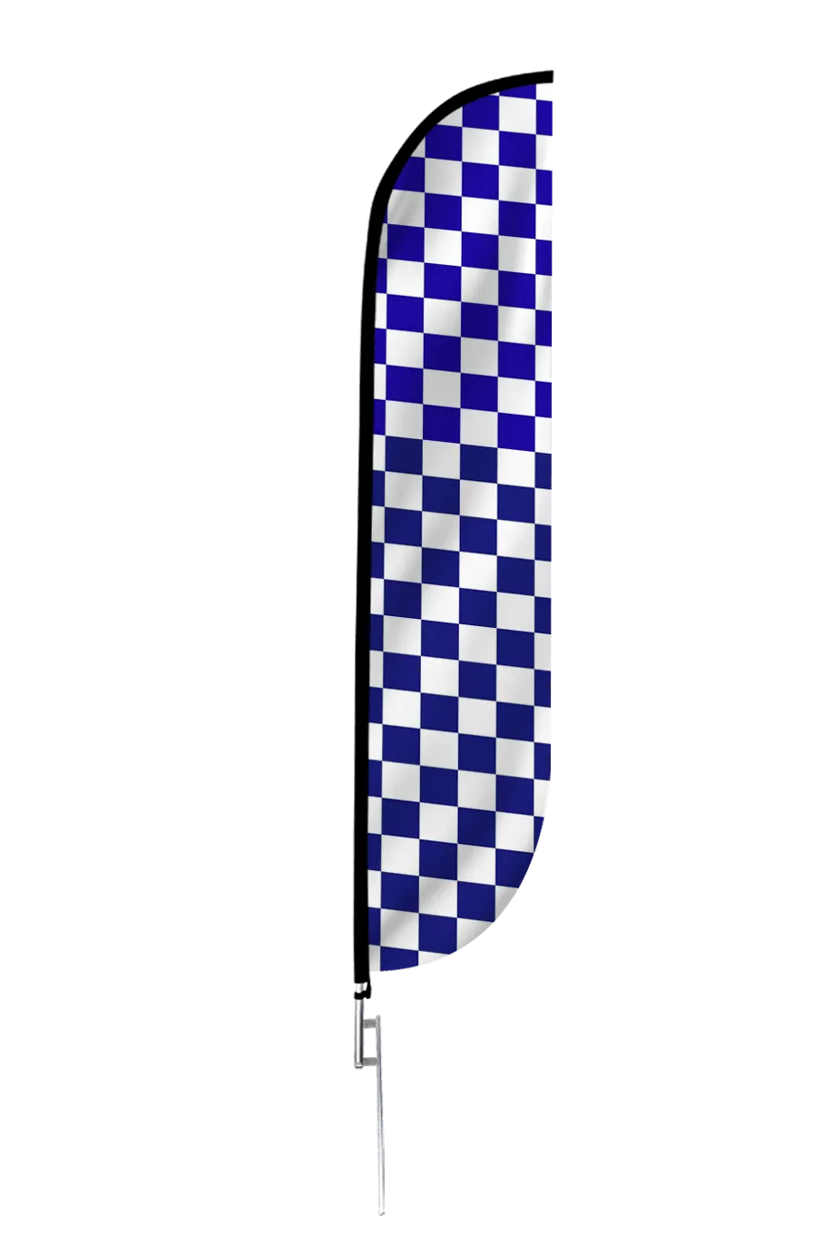 Checkered Color Feather Flag