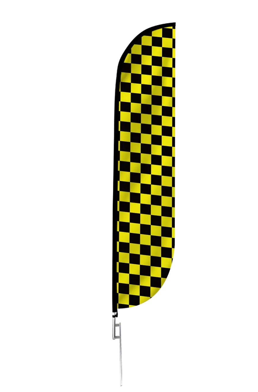 Checkered Color Feather Flag