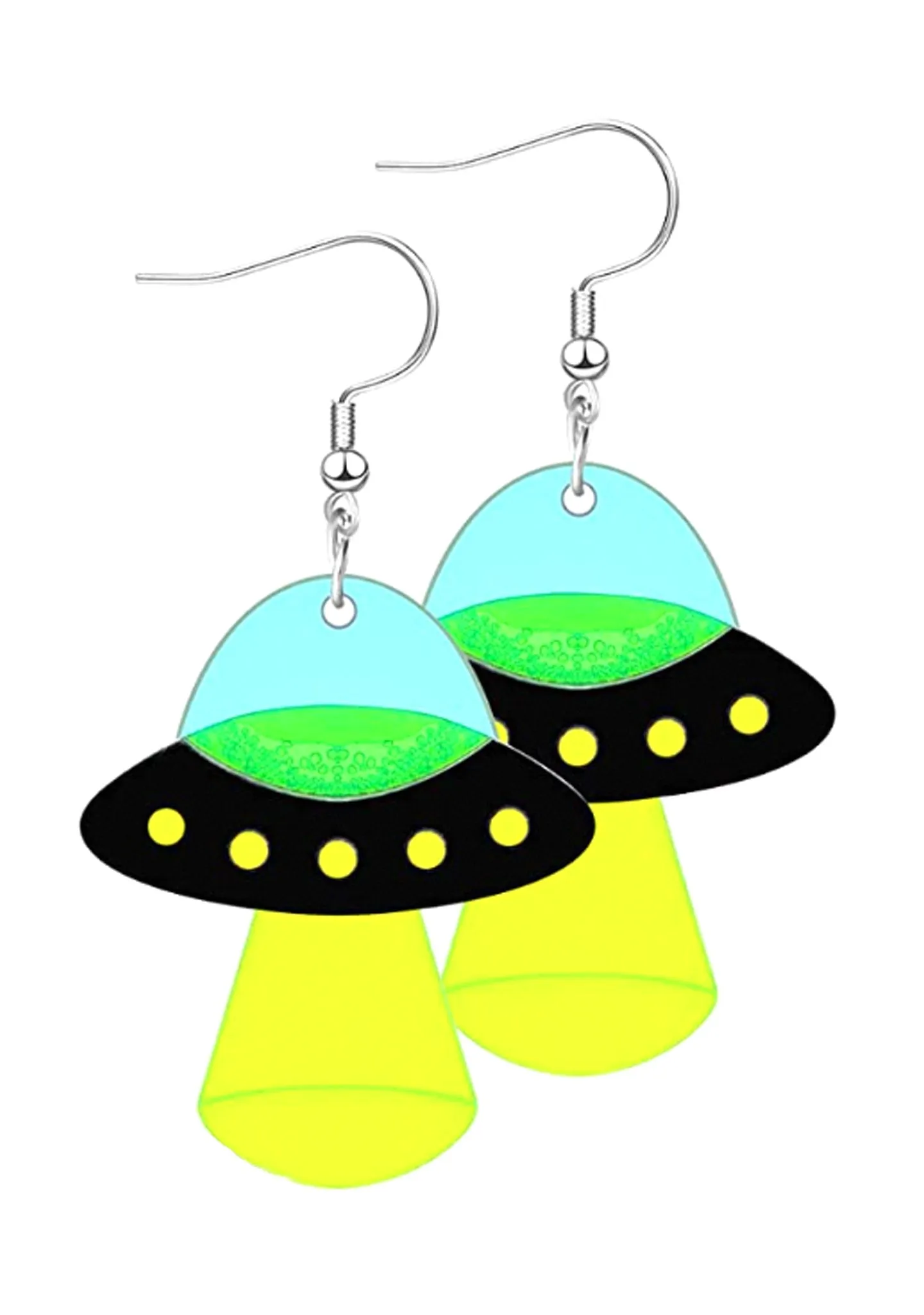 Close Encounter UFO Resin Earrings