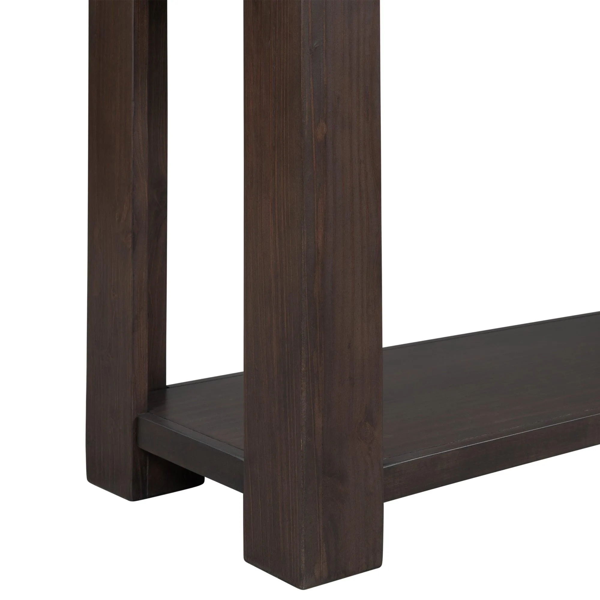 Console Table/Sofa Table with Storage Drawers and Bottom Shelf for Entryway or Hallway (Espresso)