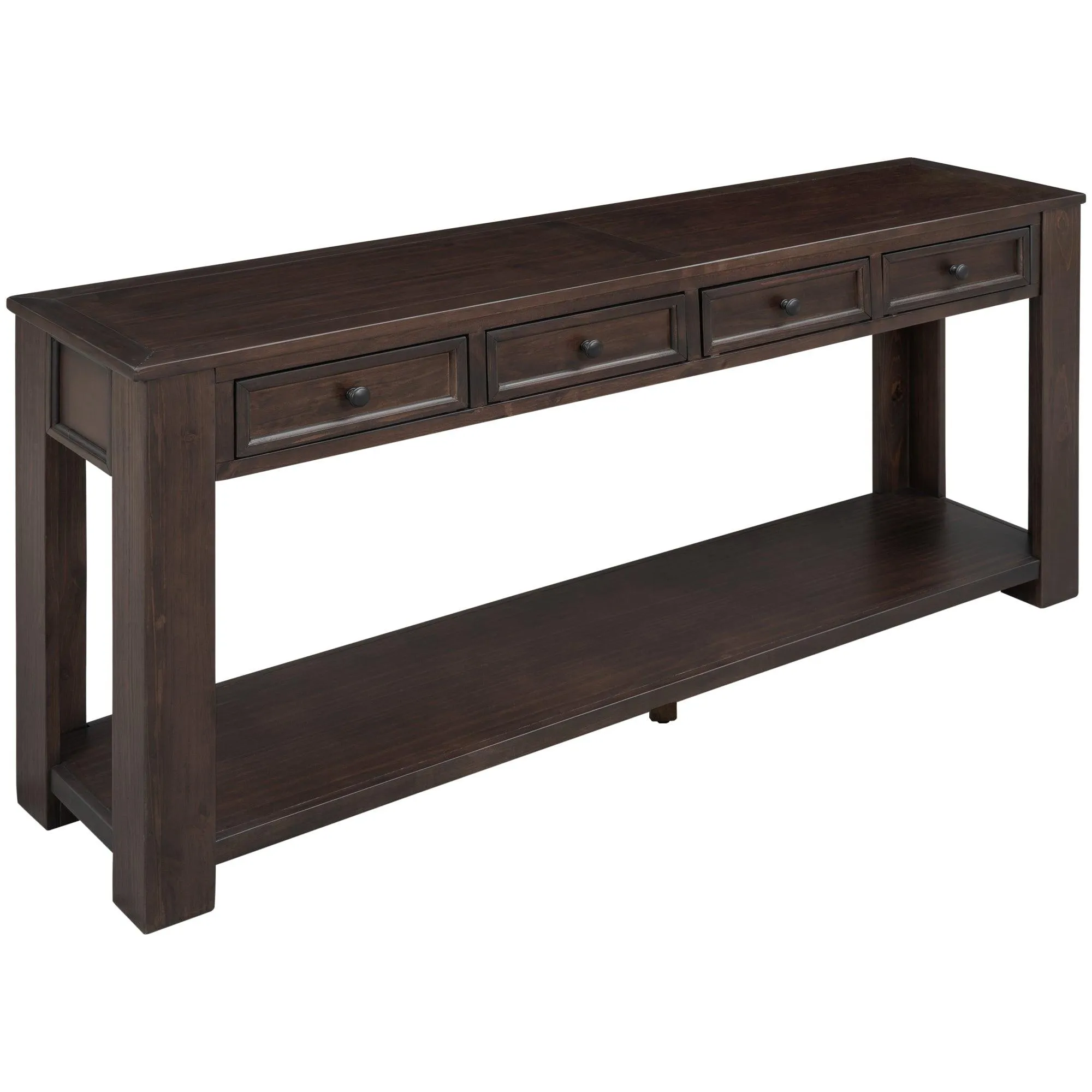 Console Table/Sofa Table with Storage Drawers and Bottom Shelf for Entryway or Hallway (Espresso)