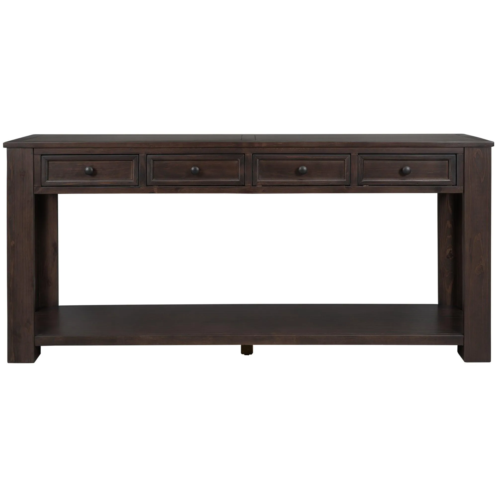 Console Table/Sofa Table with Storage Drawers and Bottom Shelf for Entryway or Hallway (Espresso)