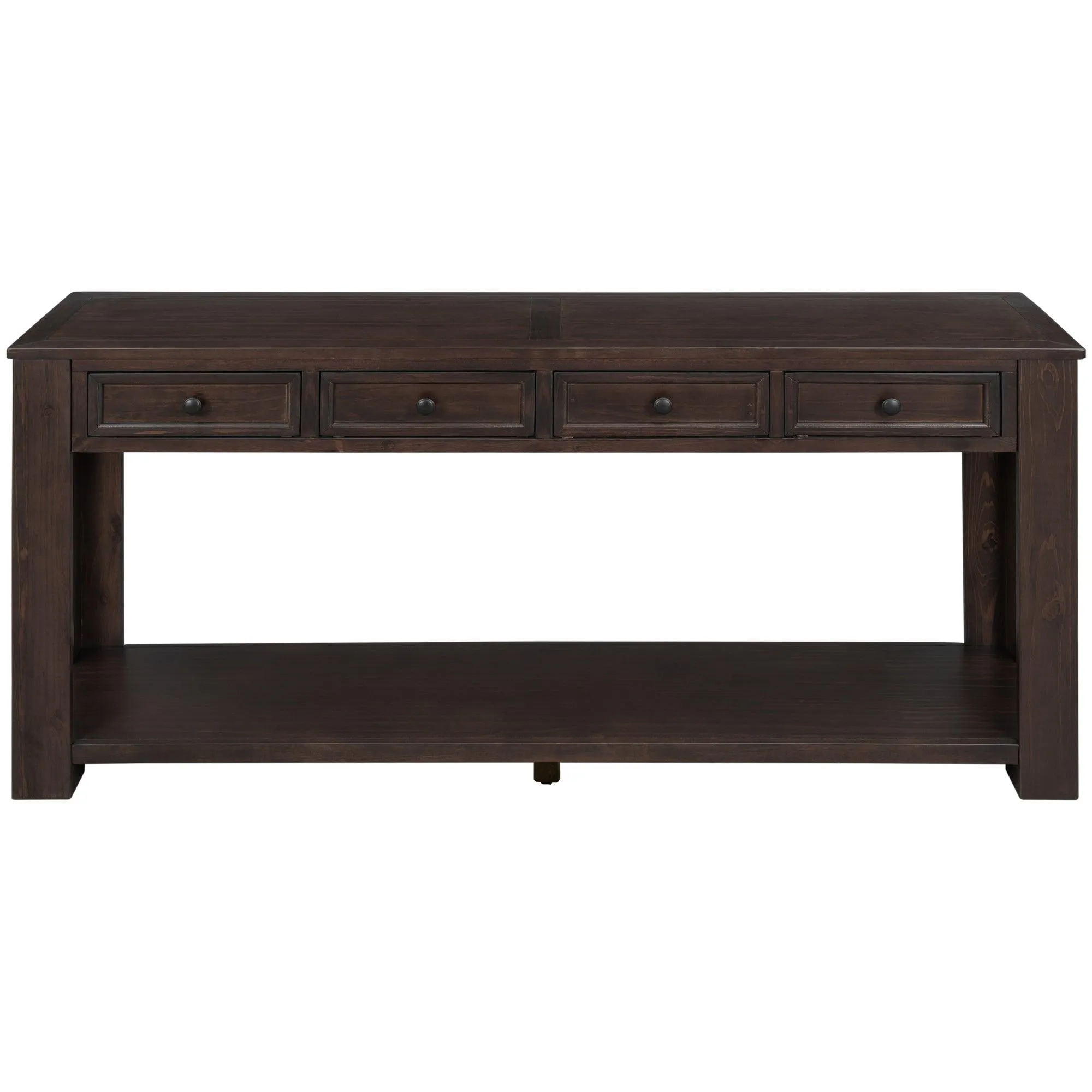 Console Table/Sofa Table with Storage Drawers and Bottom Shelf for Entryway or Hallway (Espresso)