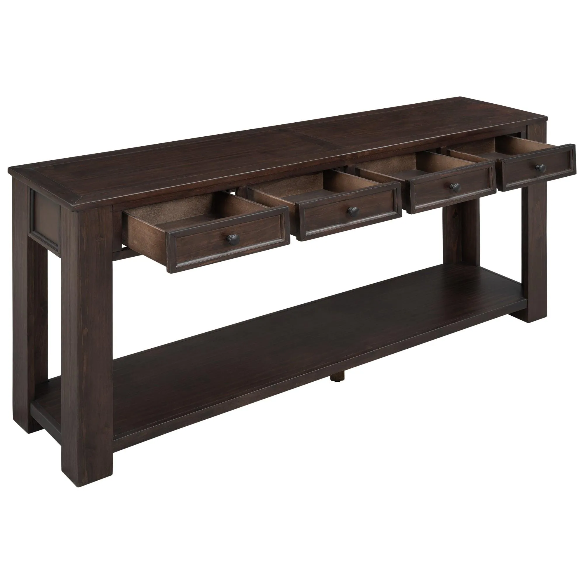 Console Table/Sofa Table with Storage Drawers and Bottom Shelf for Entryway or Hallway (Espresso)