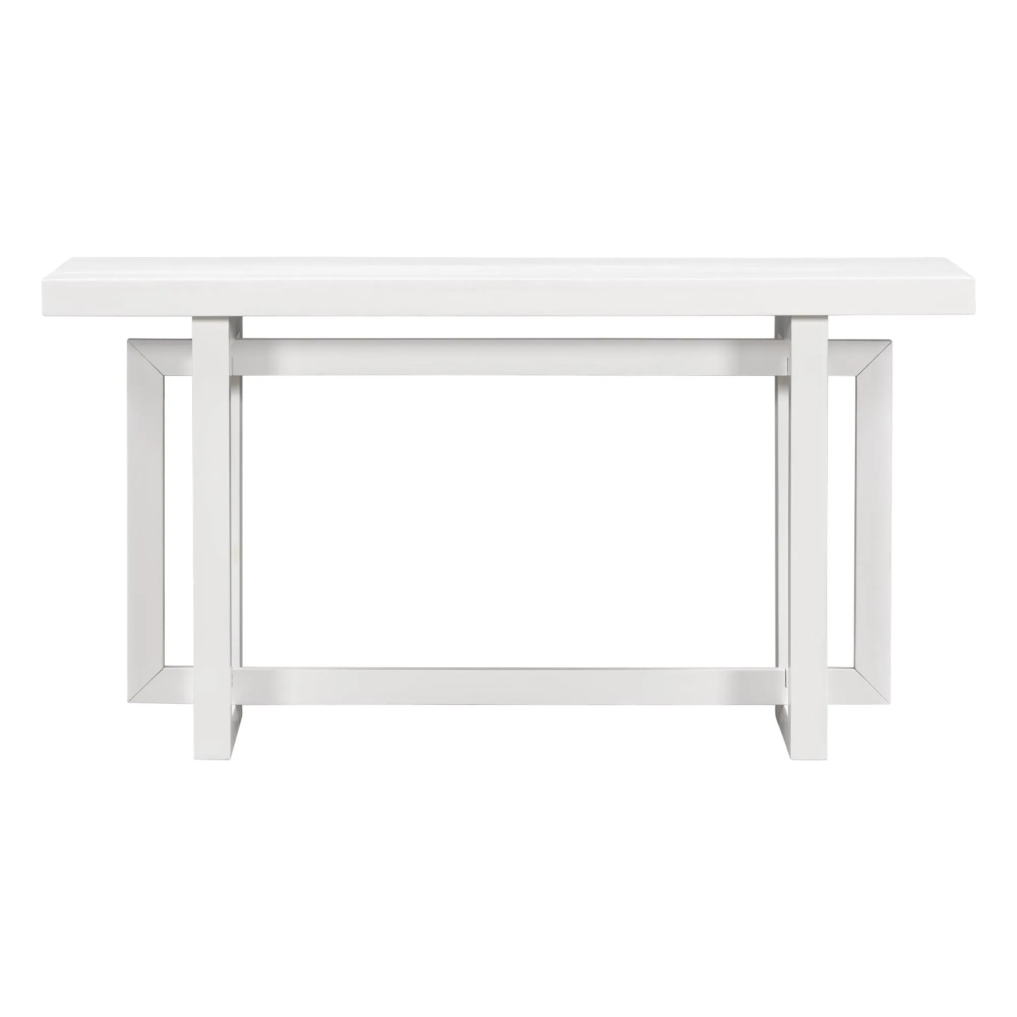 Contemporary Console Table, Extra Long with Wood Top for Entryway and Hallway