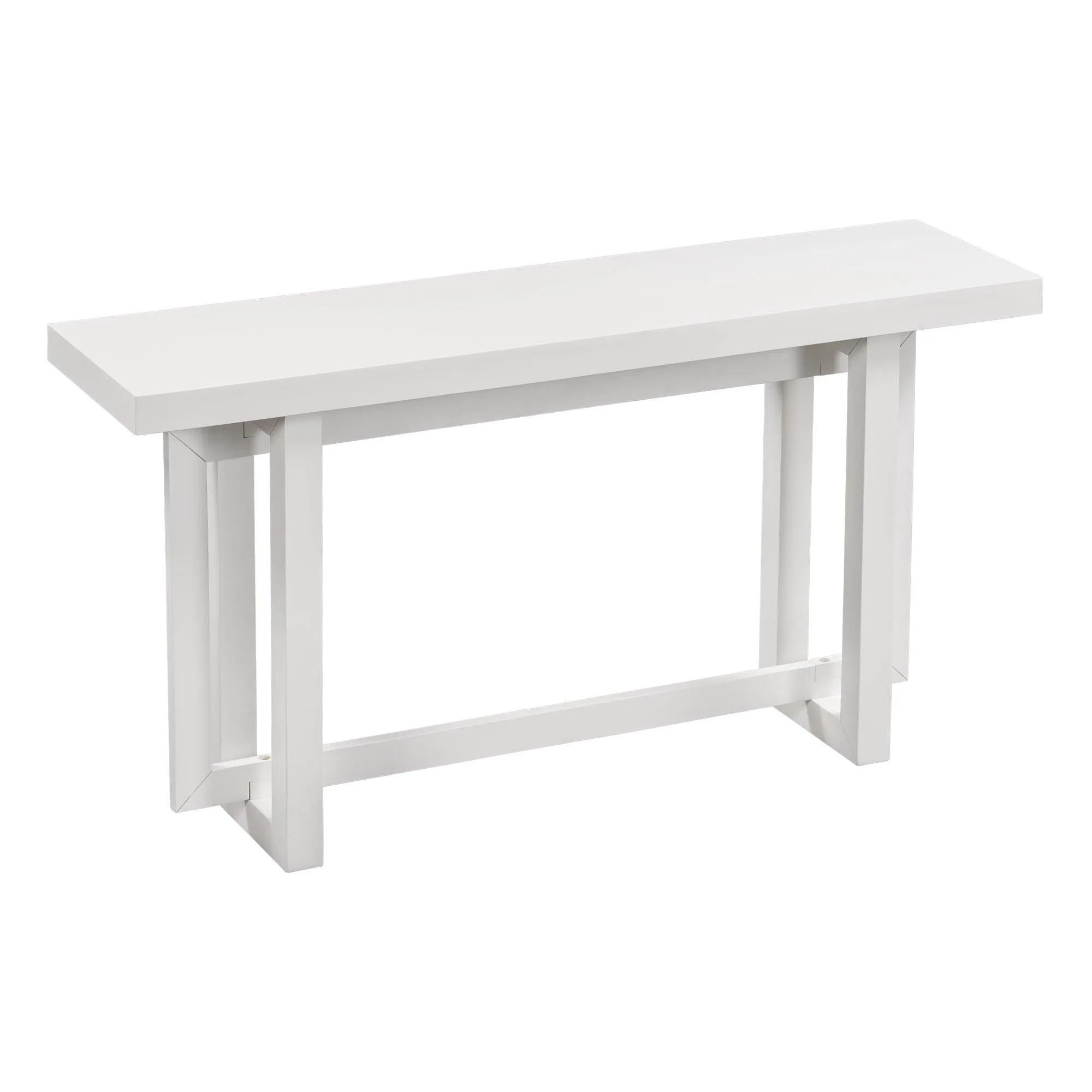 Contemporary Console Table, Extra Long with Wood Top for Entryway and Hallway