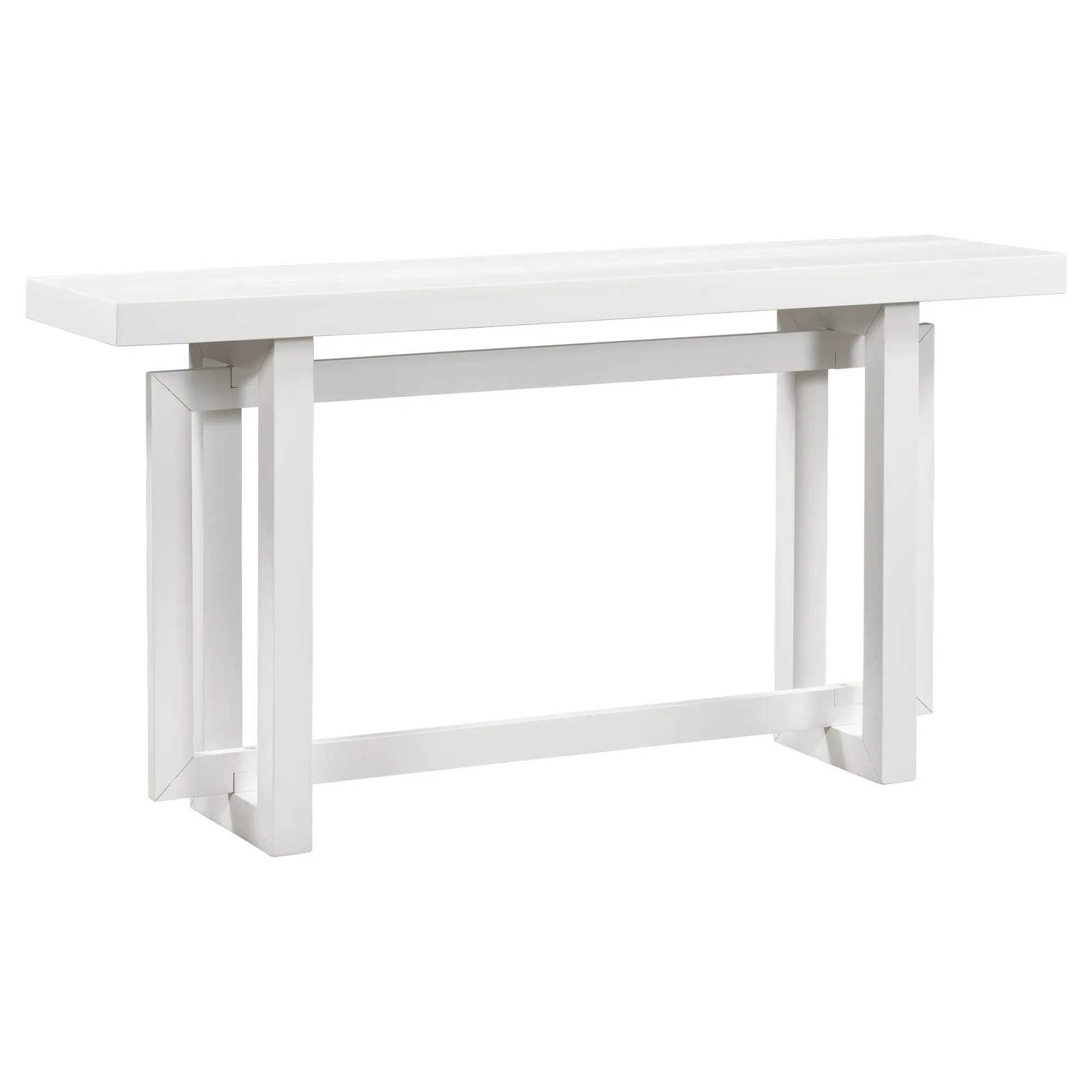 Contemporary Console Table, Extra Long with Wood Top for Entryway and Hallway