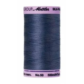 Cotton Sewing Thread - Blue Shadow 500m/547yd - Mettler Silk Finish All Purpose