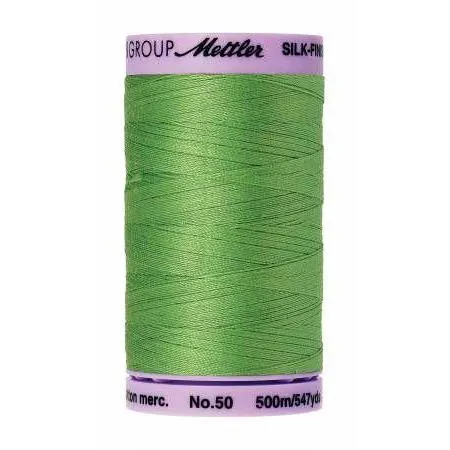 Cotton Sewing Thread - Bright Mint Green 500m/547yd - Mettler Silk Finish All Purpose