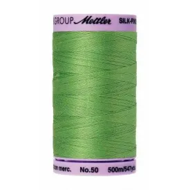 Cotton Sewing Thread - Bright Mint Green 500m/547yd - Mettler Silk Finish All Purpose