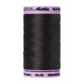 Cotton Sewing Thread - Charcoal Grey 500m/547yd - Mettler Silk Finish All Purpose