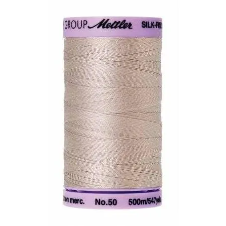 Cotton Sewing Thread - Cloud Gray 500m/547yd - Mettler Silk Finish All Purpose