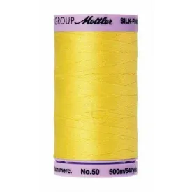 Cotton Sewing Thread - Lemon Zest Yellow 500m/547yd - Mettler Silk Finish All Purpose