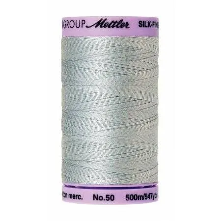 Cotton Sewing Thread - Moonstone Blue 500m/547yd - Mettler Silk Finish All Purpose