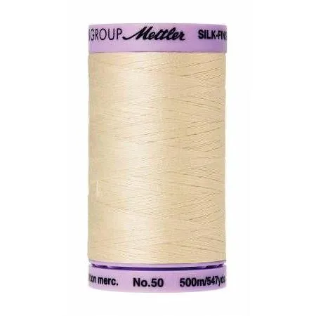 Cotton Sewing Thread - Muslin Cream 500m/547yd - Mettler Silk Finish All Purpose