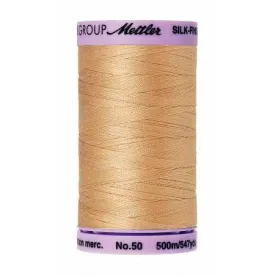 Cotton Sewing Thread - Oat Straw Brown 500m/547yd - Mettler Silk Finish All Purpose