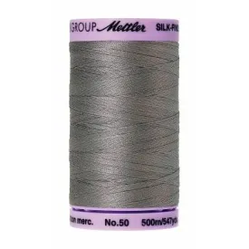 Cotton Sewing Thread - Rain Cloud Grey 500m/547yd - Mettler Silk Finish All Purpose