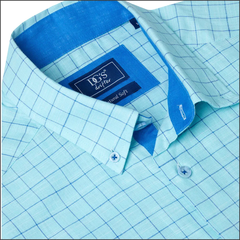 Dg's Aqua Check Short sleeve Shirt^